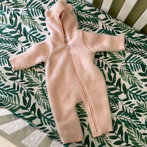 Baby Gap Pink Sherpa One Piece Outfit